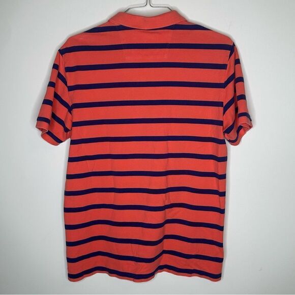 Southern Tide Skip Jack Orange and Navy Striped Short Sleeve Polo Size Large - Picture 3 of 8